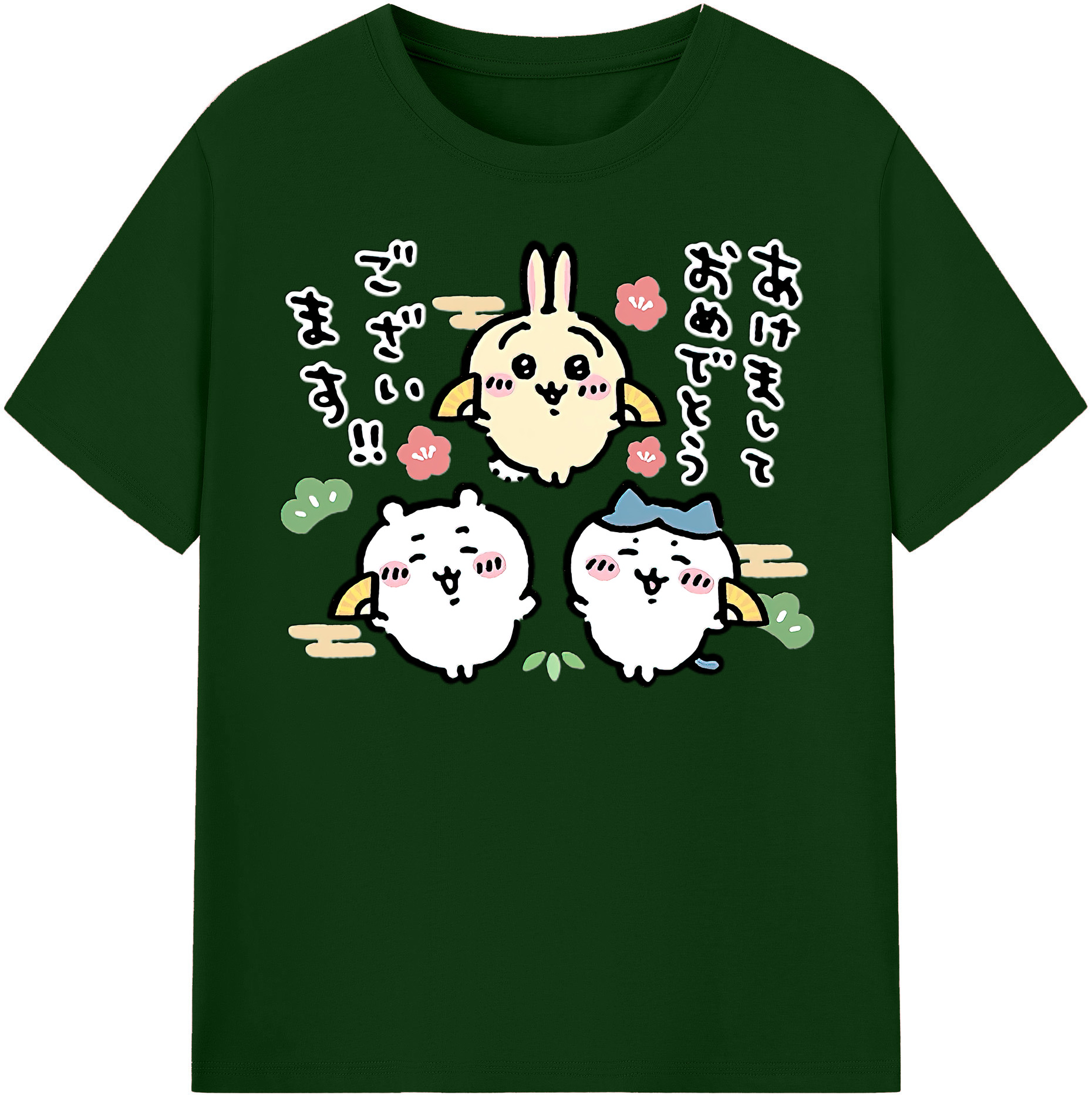 （画像用） ちいかわ ちいかわ Chii-kawa chiikawa 綿100％半袖Tシャツ（フロントプリント）